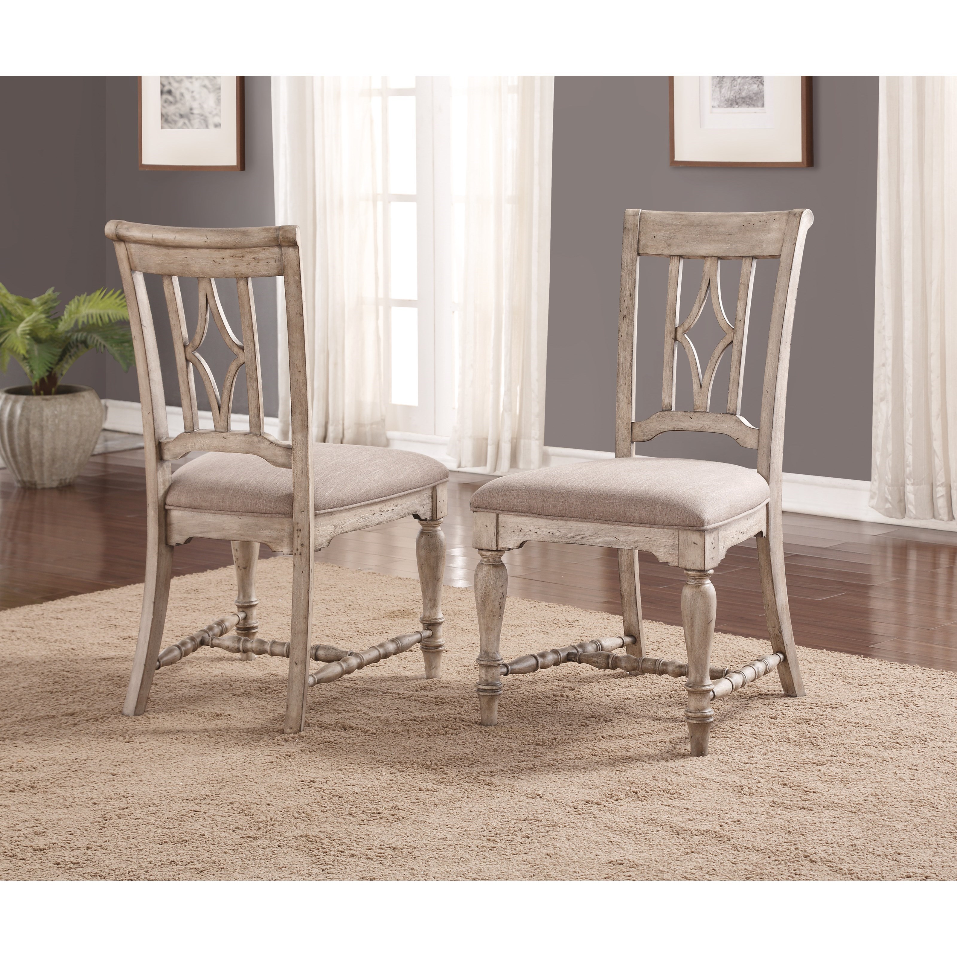 Flexsteel Wynwood Collection Plymouth Relaxed Vintage Dining Side Chair